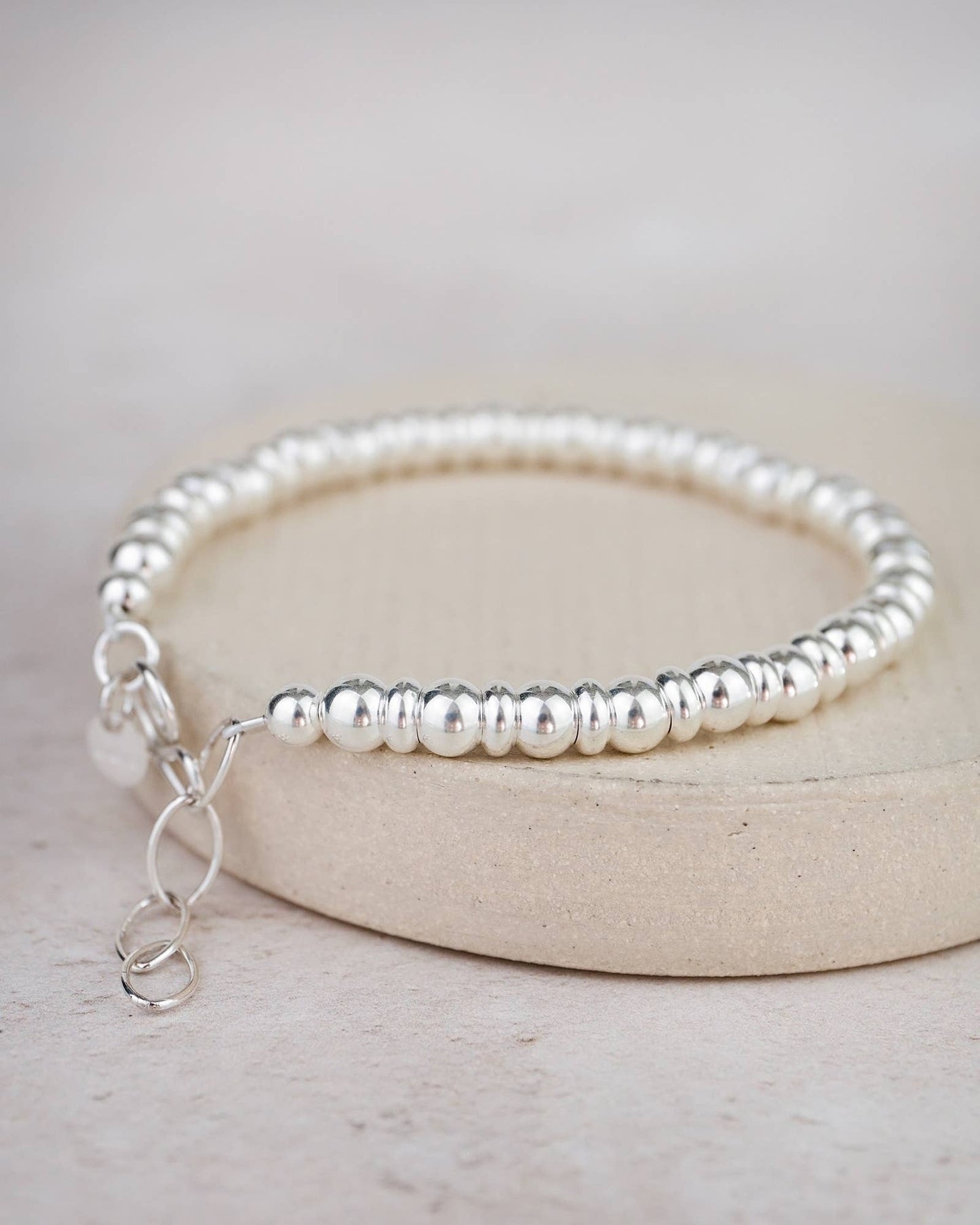 Sterling Silver Two Bead Bracelet