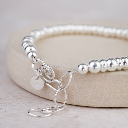 Sterling Silver Two Bead Bracelet