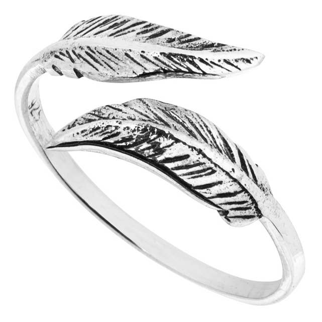 Silver Feather Ring