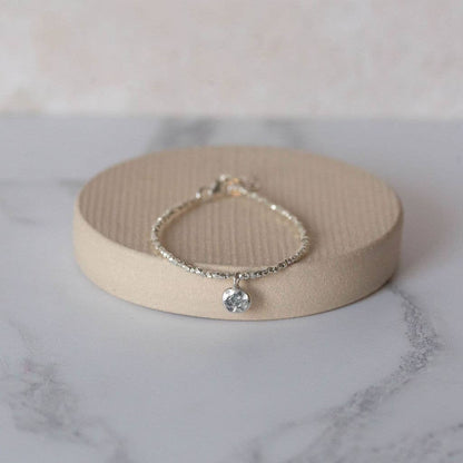 Sterling Silver Nugget Charm Bracelet