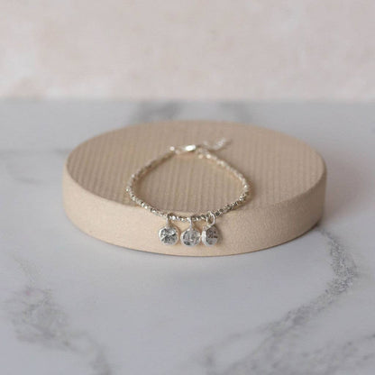 Sterling Silver Nugget Charm Bracelet